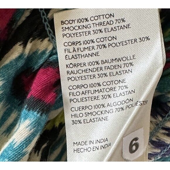 Anthropologie Smocked Turquoise Tube Top Size XL New - Picture 8 of 8